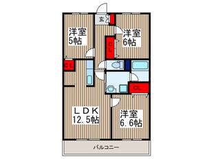 ラ・ファミ－ユの物件間取画像